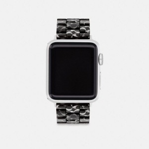 Black Men COACH® Apple® Strap, 38 Mm, 40 Mm And 41 Mm Watches | 16259UASH