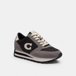 Black Men COACH® Runner Sneakers | 64892XCBP