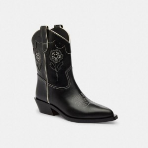 Black Women COACH® Aria Cowboy Boots | 43128TLES