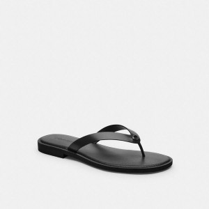 Black Women COACH® Brianna Flip Flop Sandals | 78019QVRP