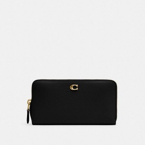 Black Women COACH® Essential Accordion Zip Wallet | 97624YNCT