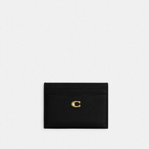 Black Women COACH® Essential Card Case Wallet | 96280EDBO