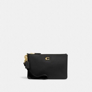 Black Women COACH® Essential Small Wristlet Wallet | 61045UHRO