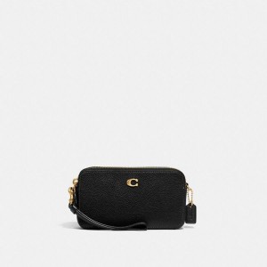 Black Women COACH® Kira Crossbody Clutch Bags | 37592HFYJ