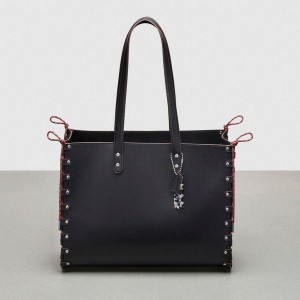 Black Women COACH® Large Re Laceable Tote In Coachtopia Leather Tote Bags | 59860NGFO