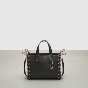 Black Women COACH® Medium Re Laceable Tote In Coachtopia Leather Tote Bags | 81964AOTG
