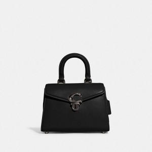Black Women COACH® Sammy Top Handle 21 Tote Bags | 13086MHRP