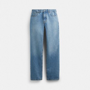 Blue Men COACH® Denim Jeans Pants | 41367MANB