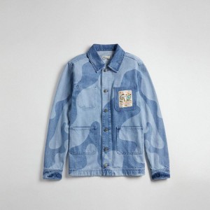 Blue Women COACH® Jean In Wavy Wash Jacket | 40281DIUR