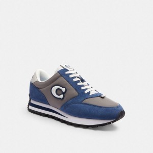Blue Women COACH® Runner Sneakers | 06947SMDR