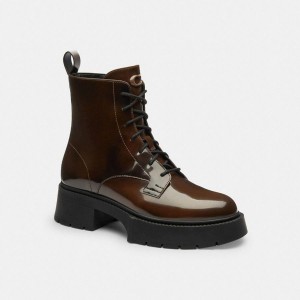 Brown Women COACH® Avery Platformie Boots | 17623EIMR