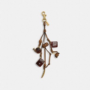 Brown Women COACH® Cluster Dice Bag Charms | 51623TJQC