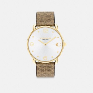 Brown Women COACH® Elliot, 36 Mm Watches | 60759XPTH