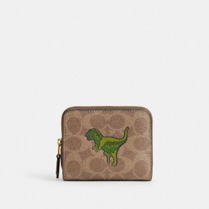 Brown Women COACH® Essential Billfold In Signature Canvas With Rexy Print Wallet | 80965FDNJ