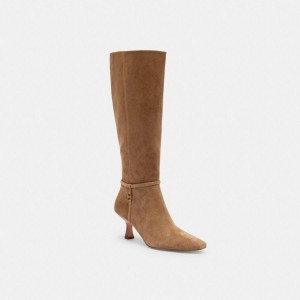 Brown Women COACH® Raquel Boots | 95624QHVK