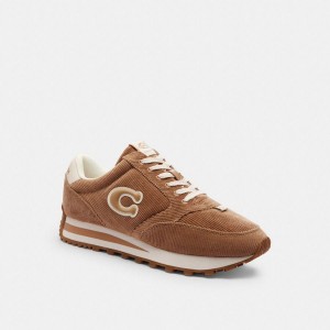 Brown Women COACH® Runner Sneakers | 68573BPWV