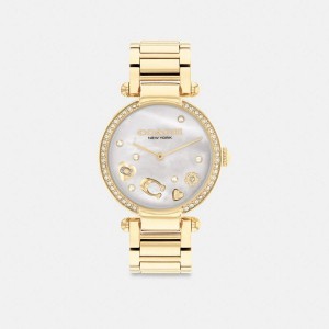 Gold Women COACH® Cary, 34 Mm Watches | 73084UDOK