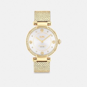 Gold Women COACH® Cary, 34 Mm Watches | 78640NZVY