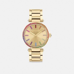 Gold Women COACH® Cary, 34 Mm Watches | 81594WEKH