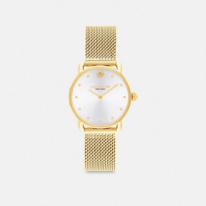 Gold Women COACH® Elliot, 28 Mm Watches | 39651BVCG