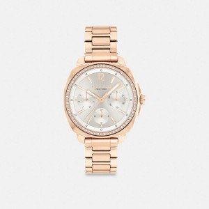 Gold Women COACH® Kitt Chronograph, 34 Mm Watches | 46807ISPJ