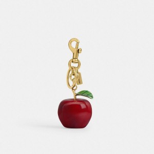 Gold Women COACH® Small Apple Bag Charms | 06351YLOC