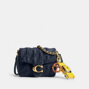 Gold Women COACH® Times Square Tabby Shoulder Bag With Quilting Ands Charms | 98021NQEC