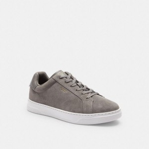 Grey Men COACH® High Line Sneakers | 51378ZWFK