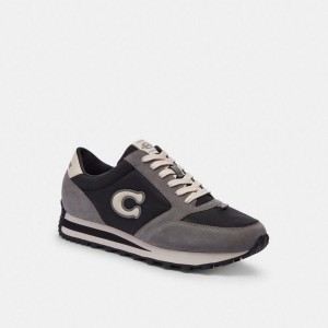 Grey Women COACH® Runner Sneakers | 50624QPRW