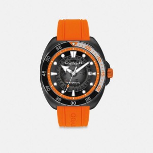 Orange Men COACH® Charter Automatic, 44 Mm Watches | 43609IPVY