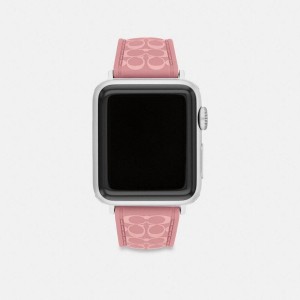 Pink Women COACH® Apple® Strap, 38 Mm, 40 Mm And 41 Mm Watches | 84571PFXN