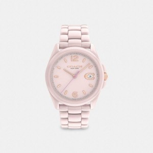 Pink Women COACH® Greyson, 36 Mm Watches | 67154ISXD