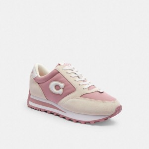 Pink Women COACH® Runner Sneakers | 95648FZAM