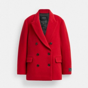 Red Women COACH® Short Coat | 07425OEYA