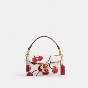 Red Women COACH® Tabby 12 With Cherry Print Crossbody Bag | 89631BIVF
