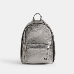 Silver Men COACH® Hall 22 Backpack | 63074BSEG