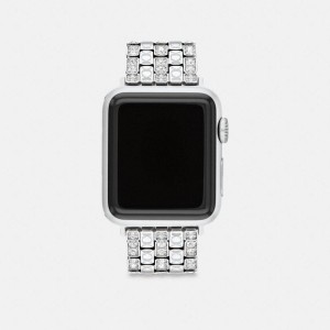 Silver Women COACH® Apple® Strap, 38 Mm, 40 Mm And 41 Mm Watches | 96120RPWY