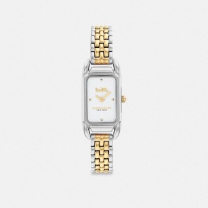 Silver Women COACH® Cadie, 17.5 Mm X 28.5 Mm Watches | 27095CKGU