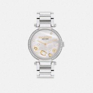 Silver Women COACH® Cary, 34 Mm Watches | 36087OFWM