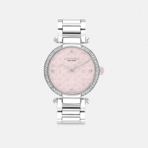 Silver Women COACH® Cary, 34 Mm Watches | 34276WCSM