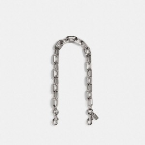 Silver Women COACH® Link Chain Strap Charms | 63195LGDM