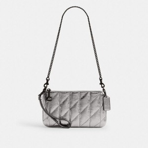 Silver Women COACH® Pouch With Quilting Crossbody Bag | 02786IQFZ