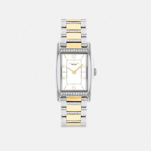 Silver Women COACH® Reese, 35 Mm X 24 Mm Watches | 41963VTFM