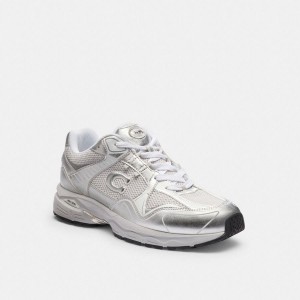 White Men COACH® C301 Sneakers | 86324AWPS