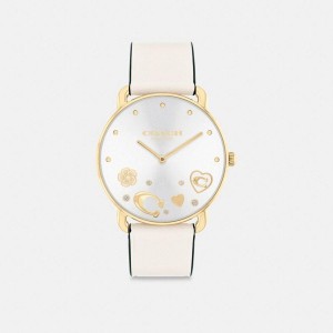 White Women COACH® Elliot, 36 Mm Watches | 49576LIKR