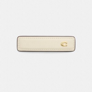 White Women COACH® Signature Leather Barrette Jewelry | 58632XLJW