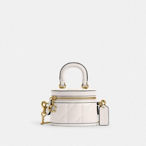 White Women COACH® Trail Crossbody 12 With Pillow Quilting Tote Bags | 79126LOJM