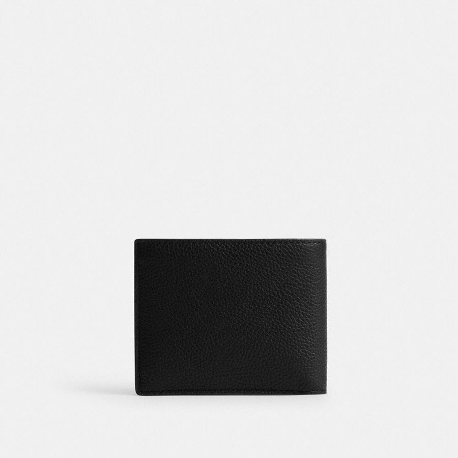 Black Men COACH® 3 In 1 In Signature Leather Wallet | 13580ECIZ