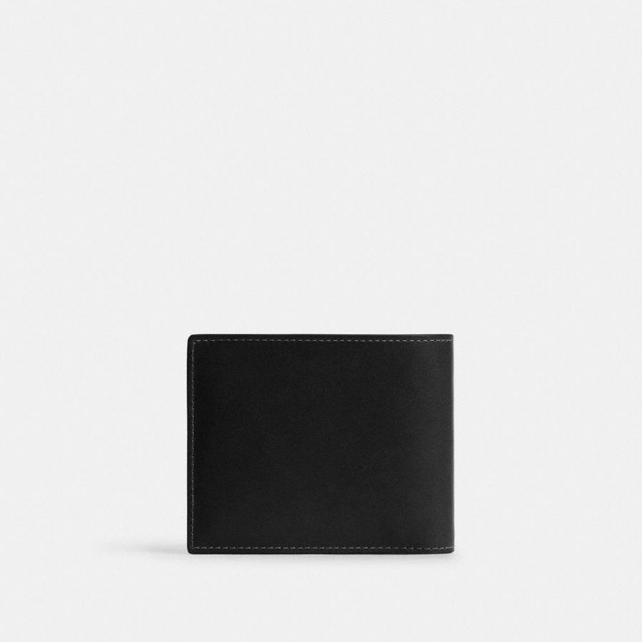 Black Men COACH® 3 In 1 Wallet | 90713WJEL