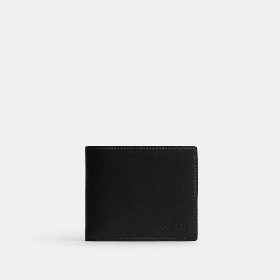 Black Men COACH® 3 In 1 Wallet | 90713WJEL